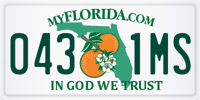 FL license plate 0431MS