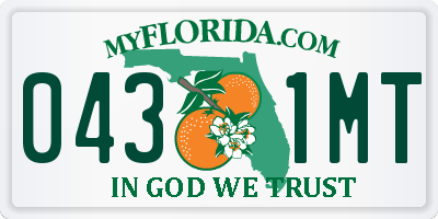 FL license plate 0431MT