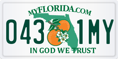 FL license plate 0431MY
