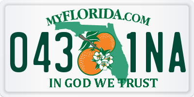 FL license plate 0431NA