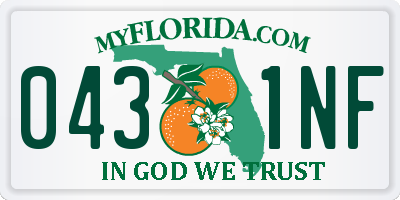 FL license plate 0431NF