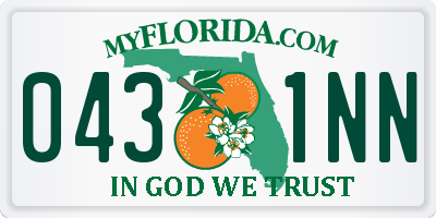 FL license plate 0431NN