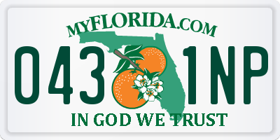 FL license plate 0431NP