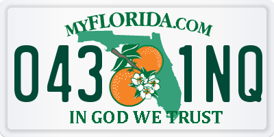 FL license plate 0431NQ