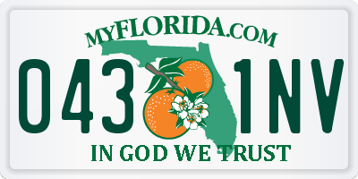 FL license plate 0431NV