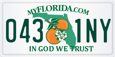 FL license plate 0431NY