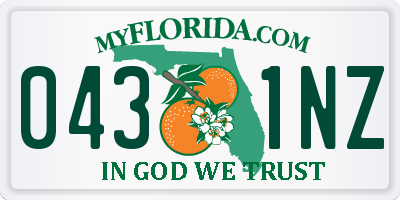 FL license plate 0431NZ