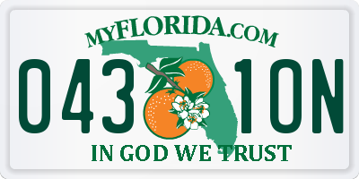 FL license plate 0431ON