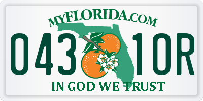 FL license plate 0431OR
