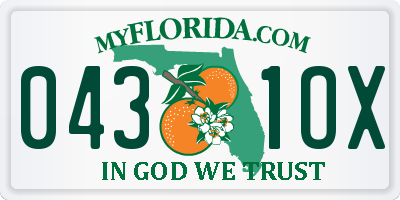 FL license plate 0431OX