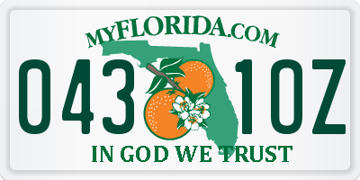 FL license plate 0431OZ