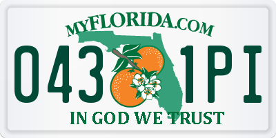 FL license plate 0431PI