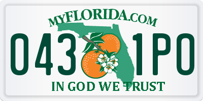 FL license plate 0431PO