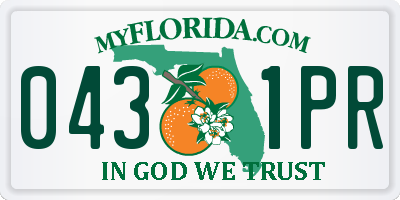 FL license plate 0431PR