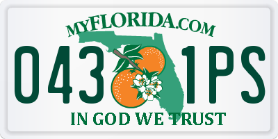 FL license plate 0431PS