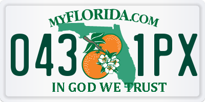 FL license plate 0431PX