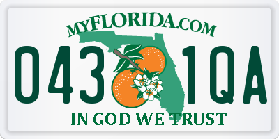 FL license plate 0431QA