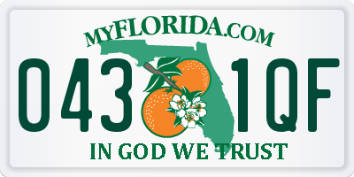 FL license plate 0431QF