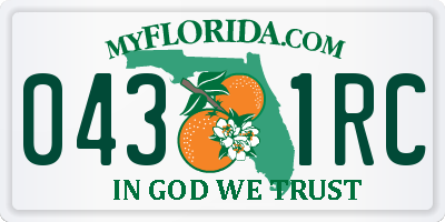 FL license plate 0431RC