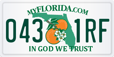 FL license plate 0431RF