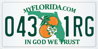 FL license plate 0431RG