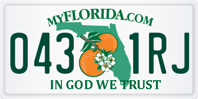 FL license plate 0431RJ