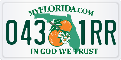 FL license plate 0431RR