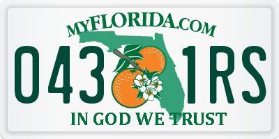 FL license plate 0431RS