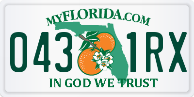 FL license plate 0431RX