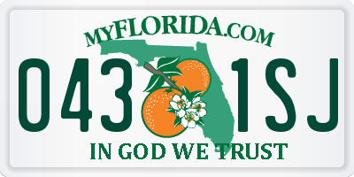 FL license plate 0431SJ