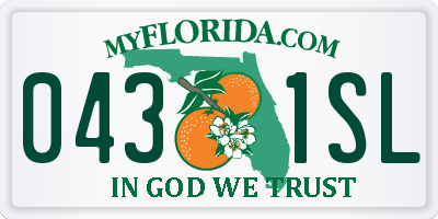 FL license plate 0431SL