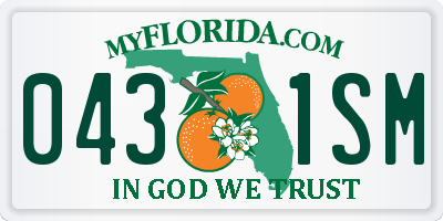 FL license plate 0431SM