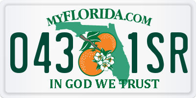 FL license plate 0431SR