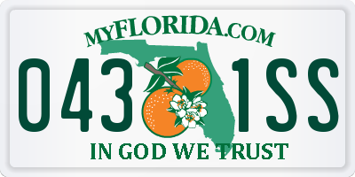 FL license plate 0431SS