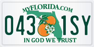 FL license plate 0431SY