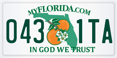 FL license plate 0431TA