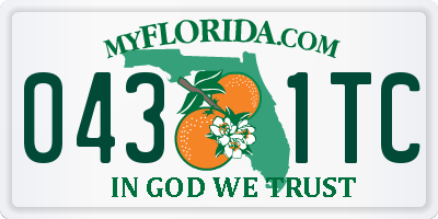 FL license plate 0431TC