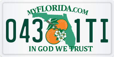 FL license plate 0431TI