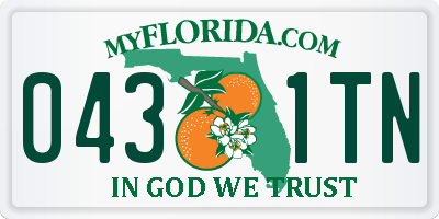 FL license plate 0431TN