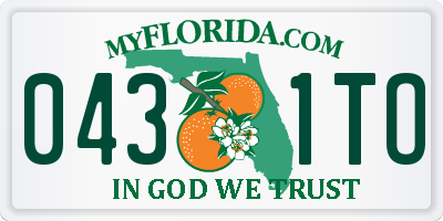 FL license plate 0431TO