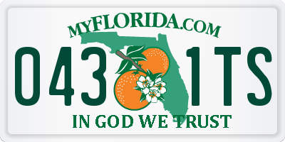 FL license plate 0431TS