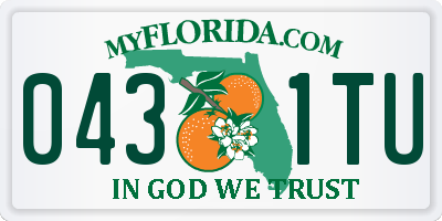 FL license plate 0431TU