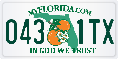 FL license plate 0431TX