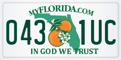 FL license plate 0431UC