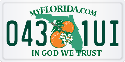 FL license plate 0431UI