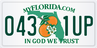 FL license plate 0431UP