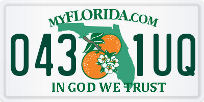 FL license plate 0431UQ