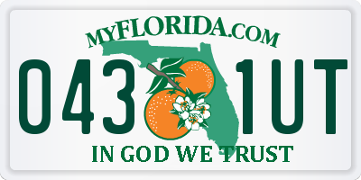 FL license plate 0431UT