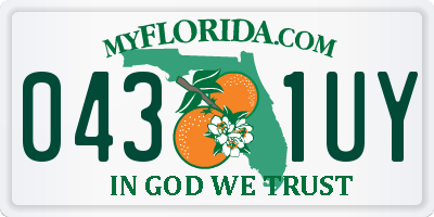 FL license plate 0431UY