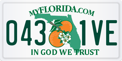 FL license plate 0431VE